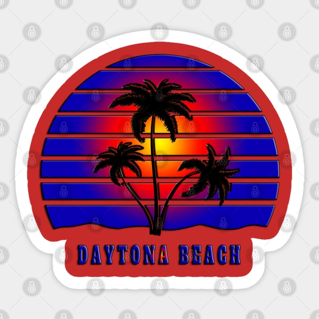 Daytona Beach Florida Vacation Souvenir Sticker by TLSDesigns